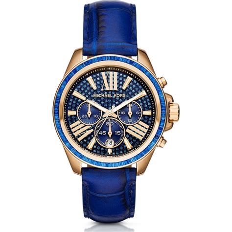 michael kors uhr leder blau|Michael Kors umgebung.